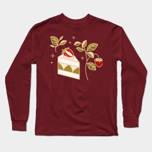 Strawberry and green tea matcha cake Long Sleeve T-Shirt